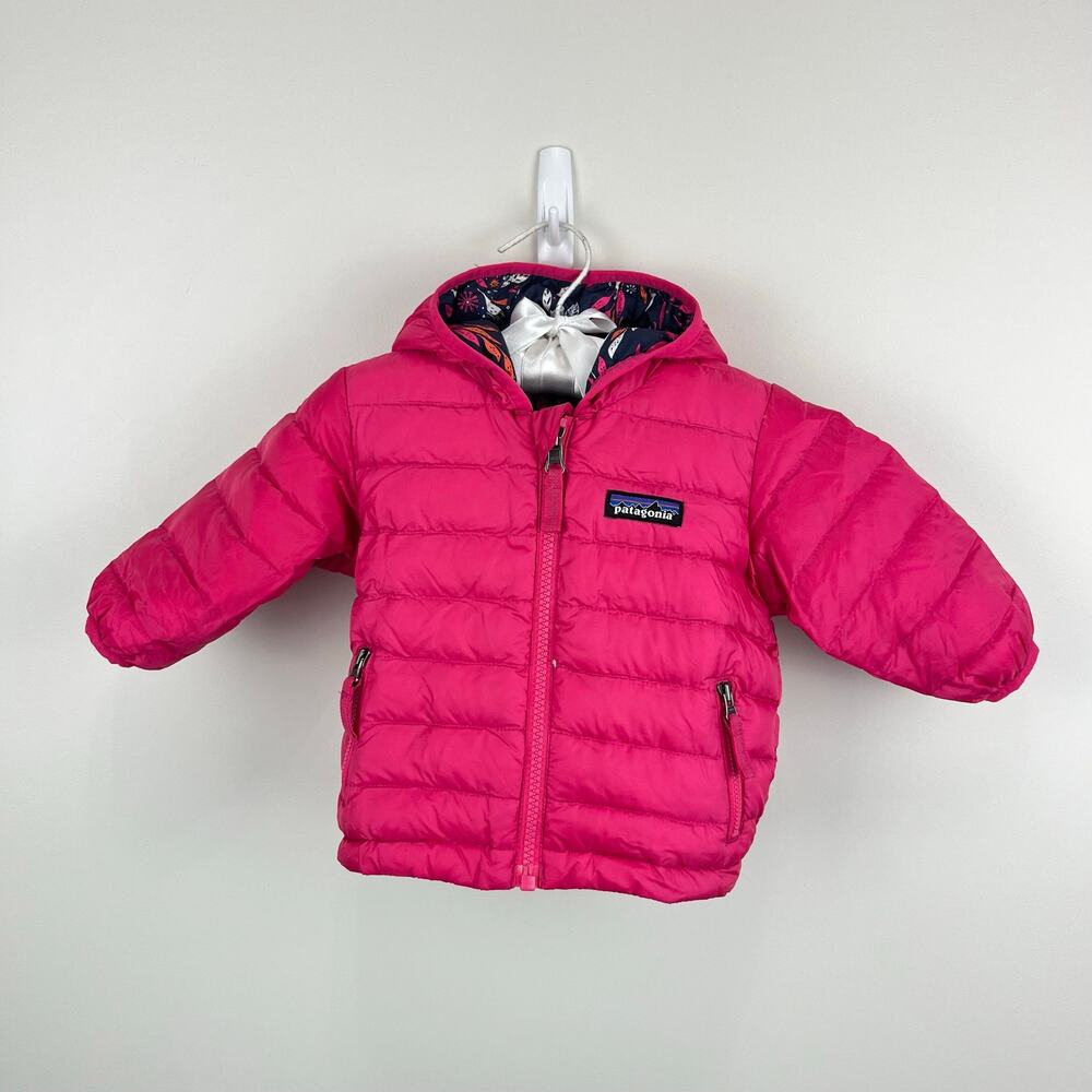 Patagonia Girls Reversible Down Sweater Hoody Jacket 3-6 Months